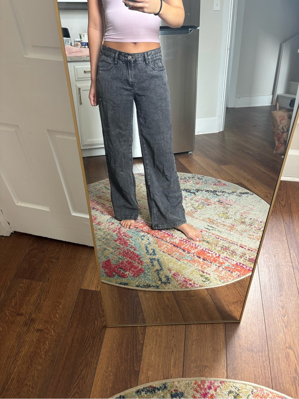 SHEIN Black Washed High-Rise Flare Jeans - Picture 2 of 4